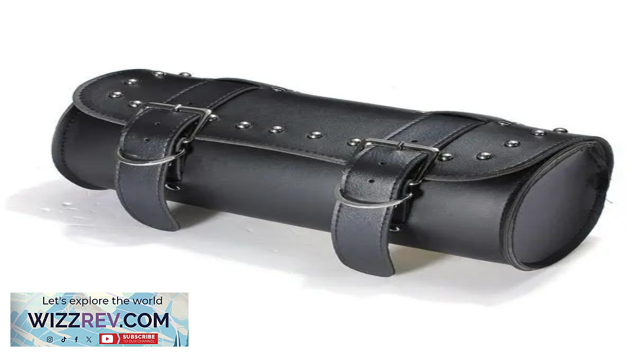 Thumbnail for Motorcycle Scooter Tool Bag Saddle Bag Leather Storage Black