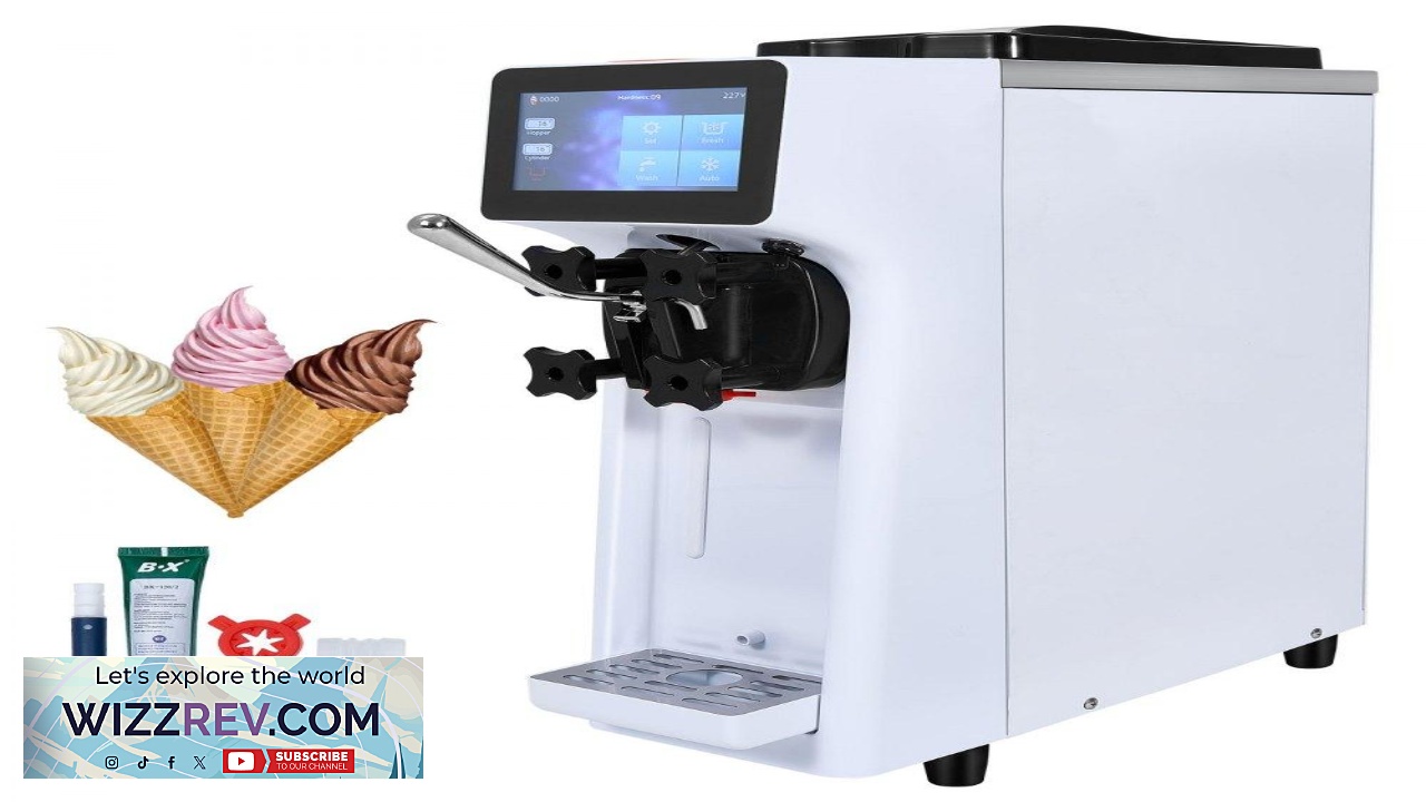 Thumbnail for VEVOR Commercial Ice Cream Machine 10.6 QT H Yield 1000W Single Flavor Countertop
