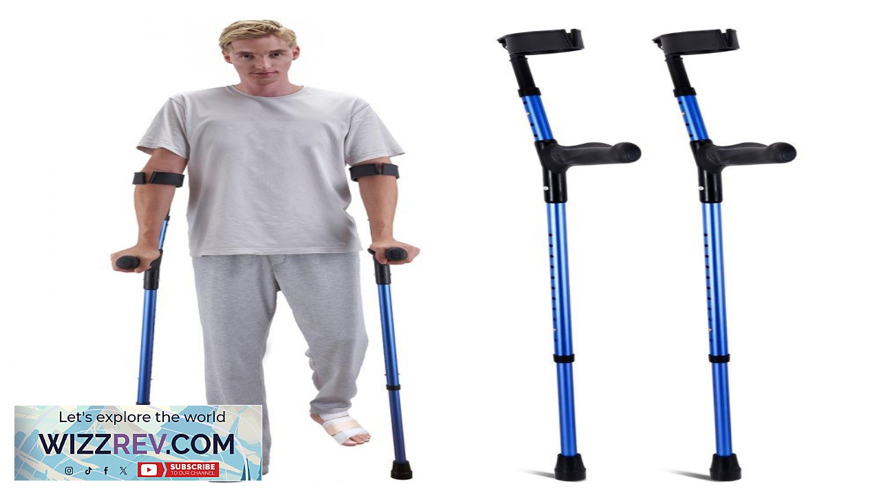 Thumbnail for VEVOR Crutches For Walking 11 Level Height Adjustment