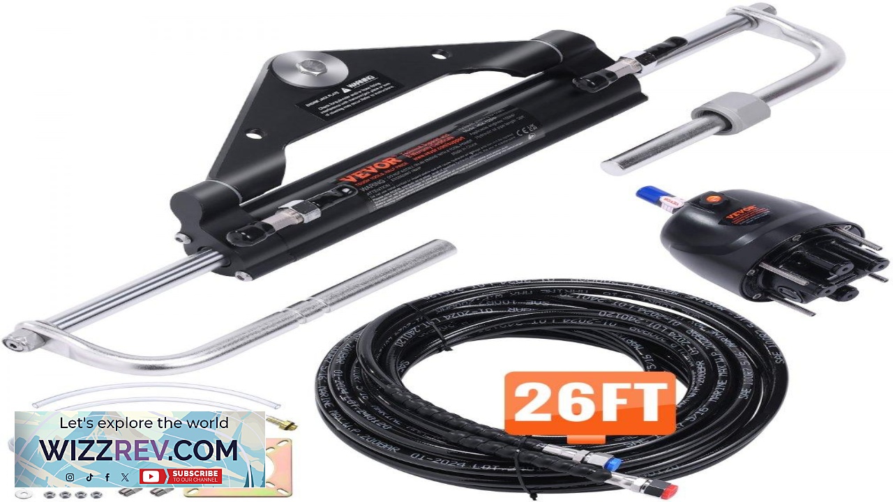 Thumbnail for VEVOR Hydraulic Outboard Steering Kit 150HP Marine Boat Hydraulic Steering System