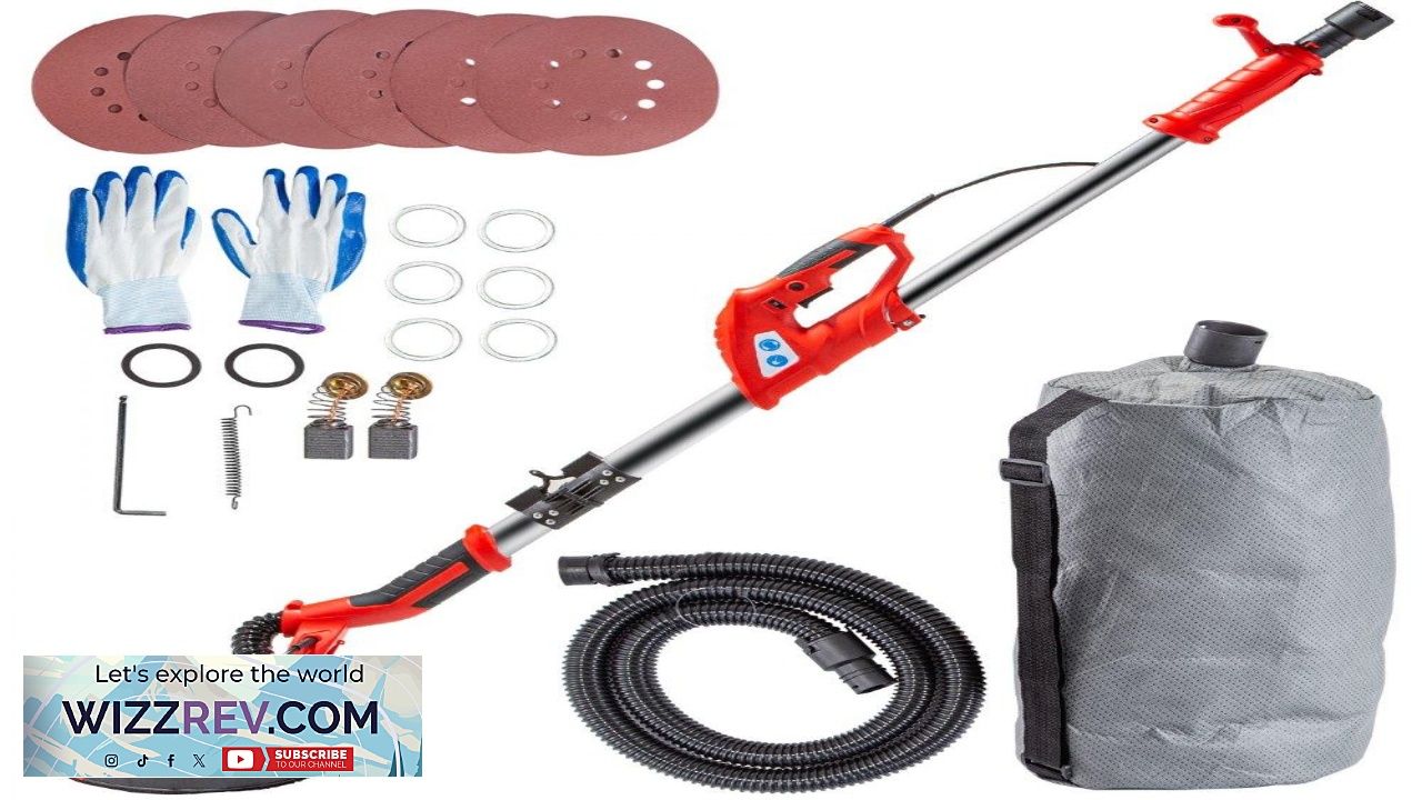 Thumbnail for VEVOR Drywall Sander 850W Electric Electric Sander Variable Speed 800 1750RPM Drywall