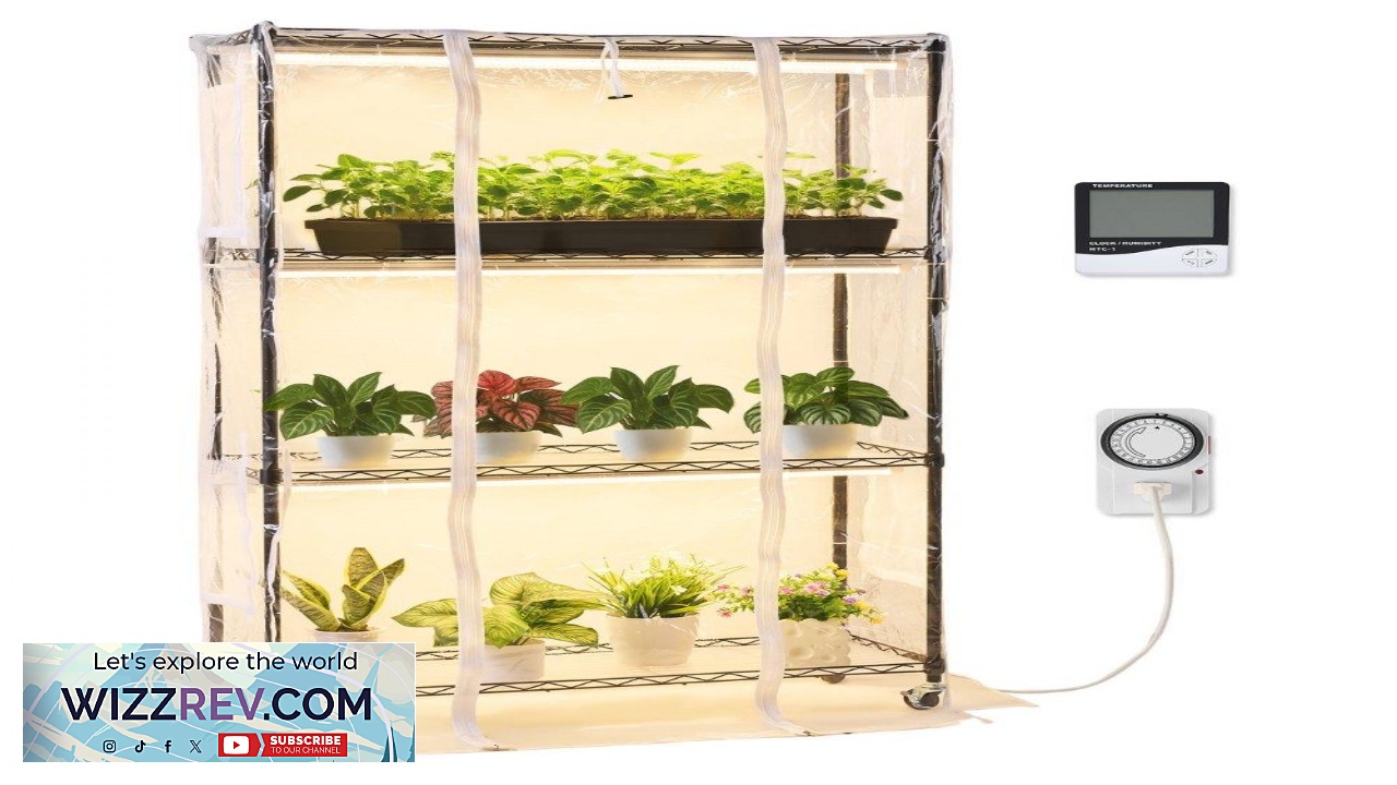 Thumbnail for VEVOR Indoor Greenhouse with Grow Light  180W 4 Tier