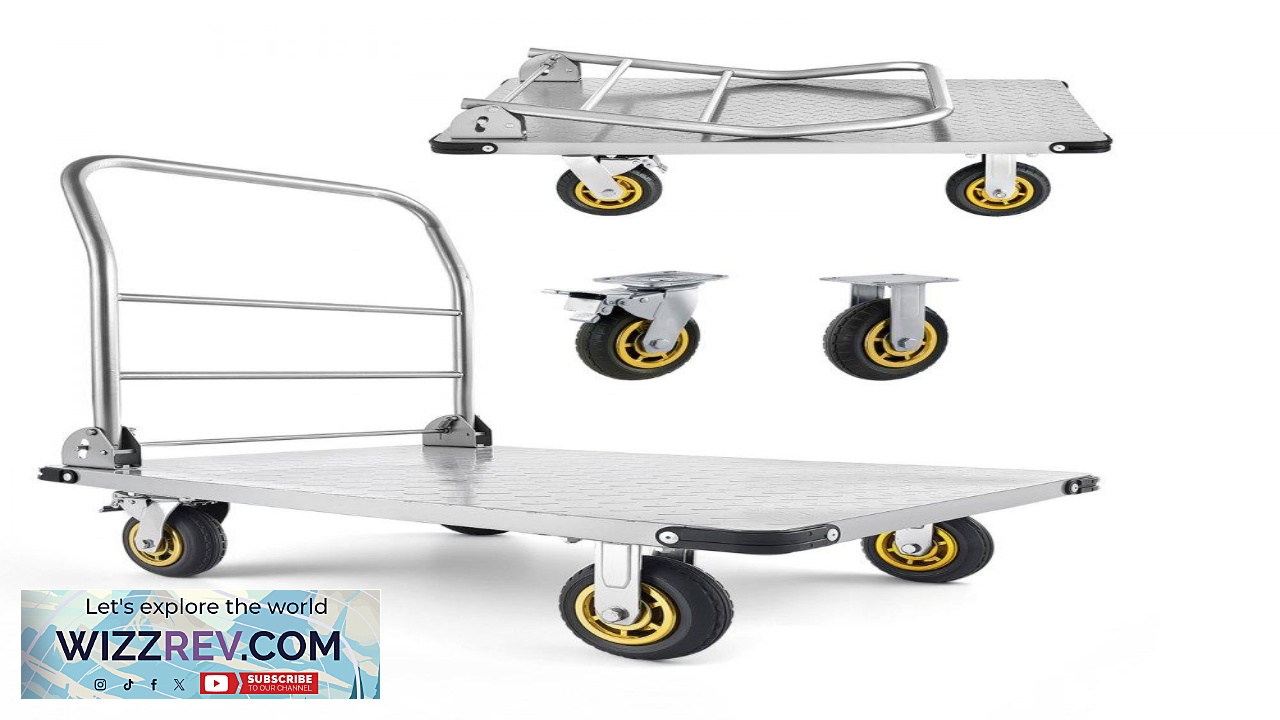 Thumbnail for VEVOR Platform Truck 2000 lbs Capacity Heavy Duty Steel Flatbed Cart