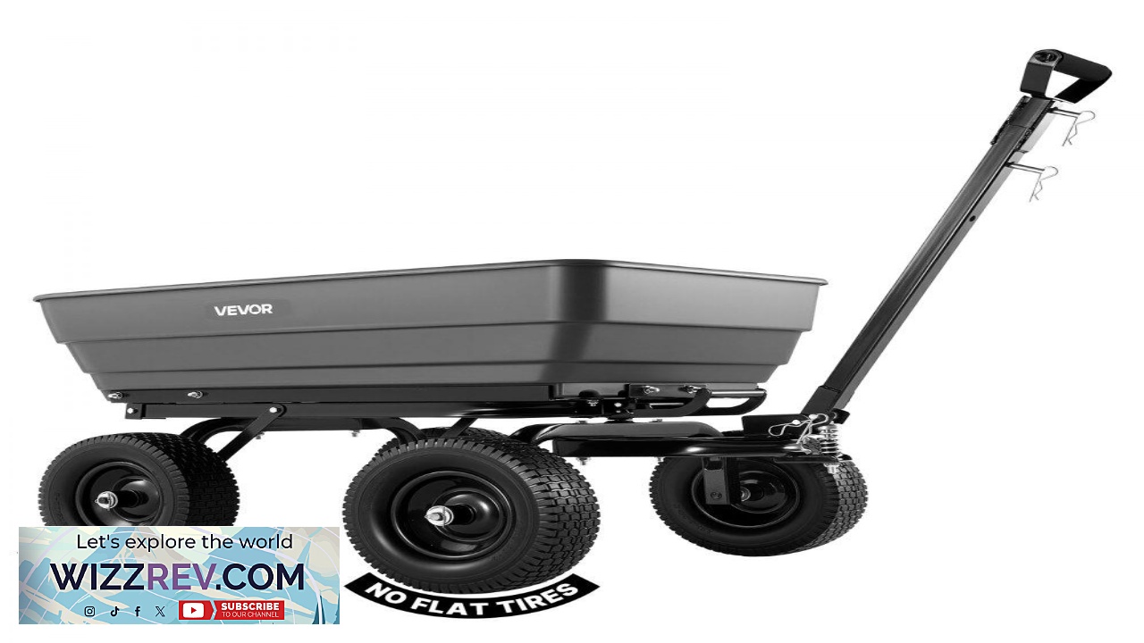 Thumbnail for VEVOR Garden Dump Cart 1200 lbs Poly Dump Cart 6 Cu. Ft.