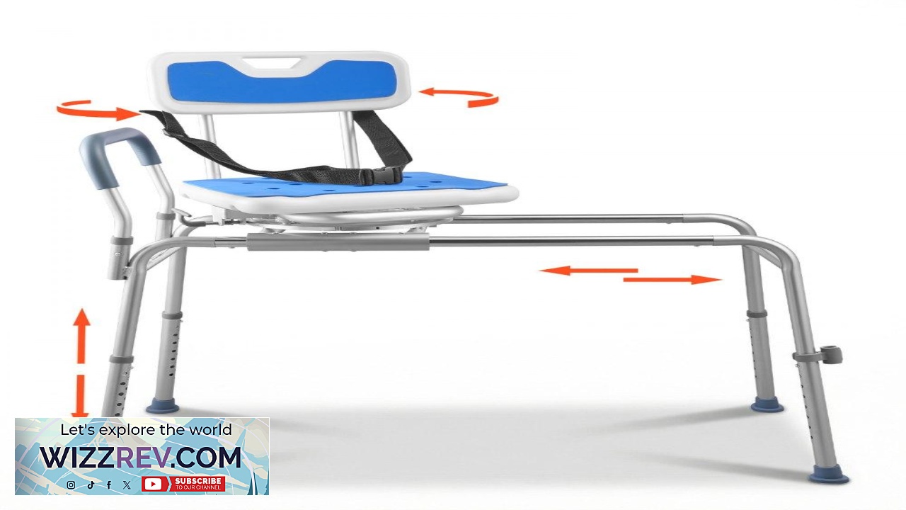 Thumbnail for VEVOR Sliding Shower Chair 400 lbs Tub Transfer Bench for Bathtub