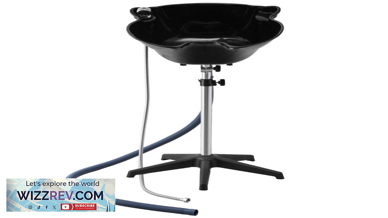 Thumbnail for VEVOR Portable Shampoo Bowl Adjustable Height 37.8" 52.3"