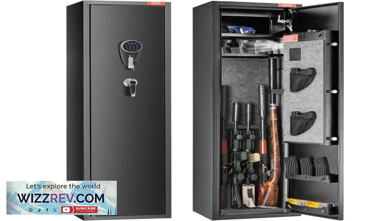 Thumbnail for VEVOR 7 8 Rifles Gun Safe Rifle Safe with Digital Keypad & Lock
