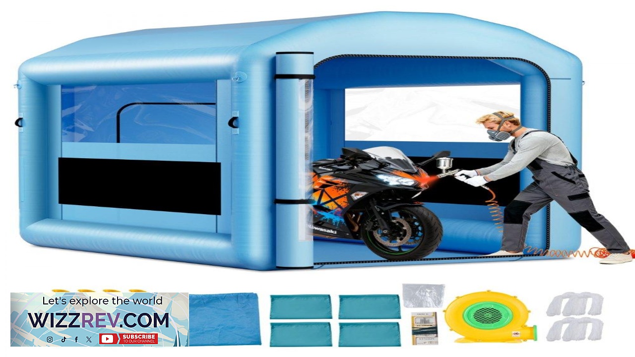 Thumbnail for VEVOR Inflatable Paint Spray Booth  9.848.28.2 ft Blower
