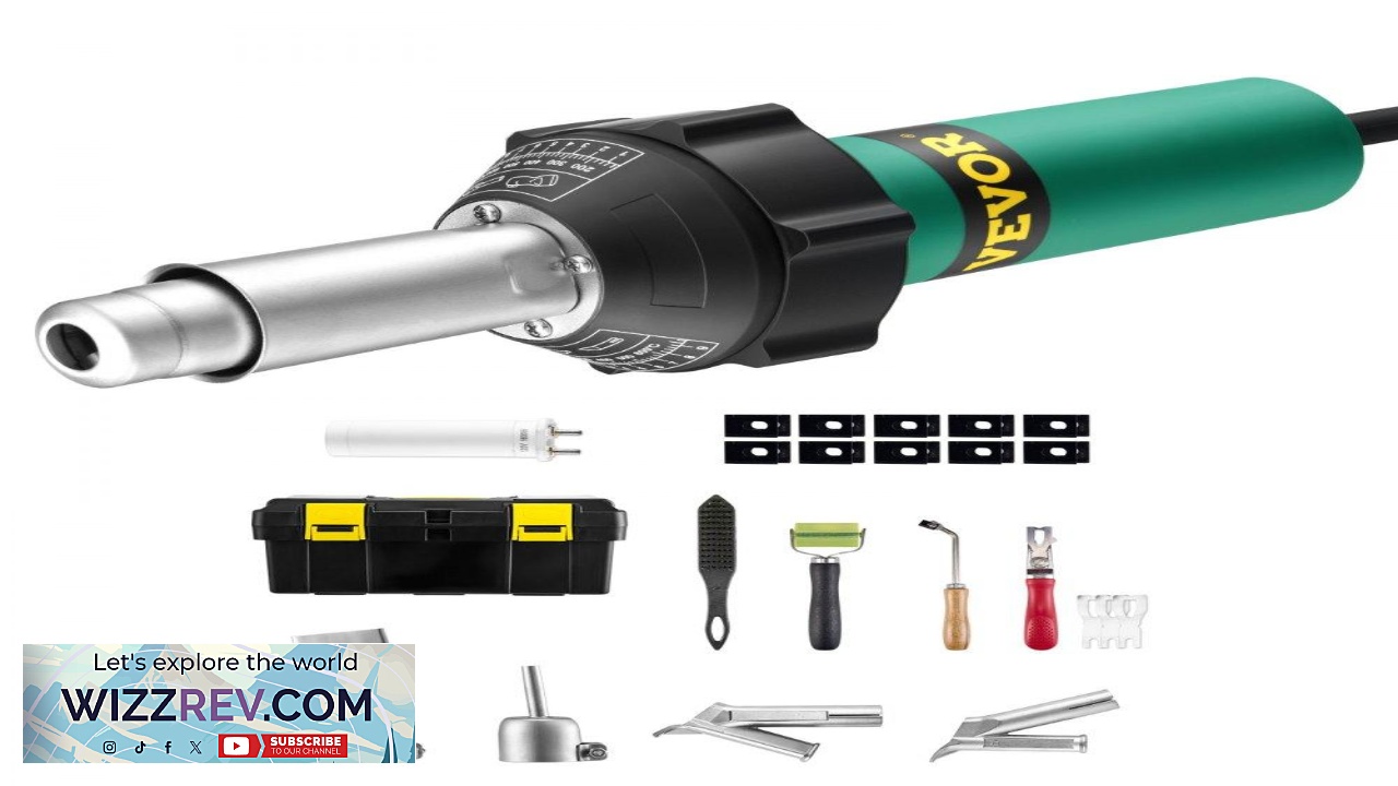 Thumbnail for VEVOR Hot Air Gun for Plastic Welding  1600W PVC TPO Torch