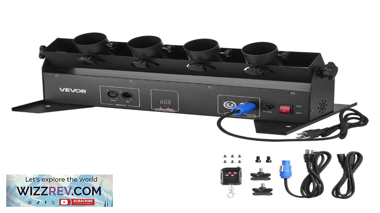 Thumbnail for VEVOR Electric Confetti Cannon Machine High Output 4 Shot Confetti Launcher DMX512 Manual
