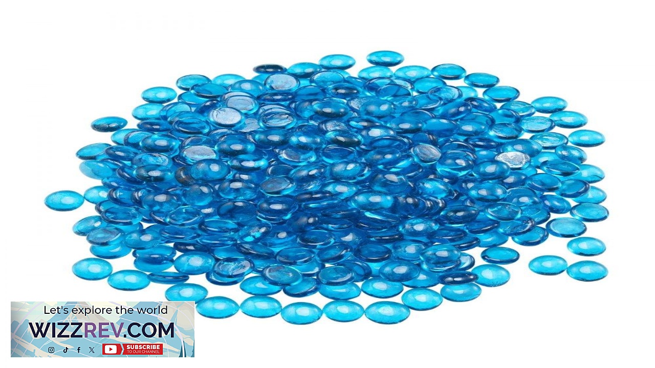 Thumbnail for VEVOR Caribbean Blue Fire Pit Glass  10 lbs 3 4 Inch Beads