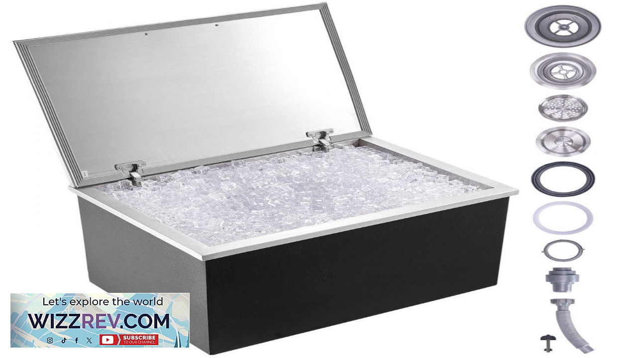 Thumbnail for VEVOR Drop in Ice Chest 28"L x 20"W x 17"H Stainless Steel