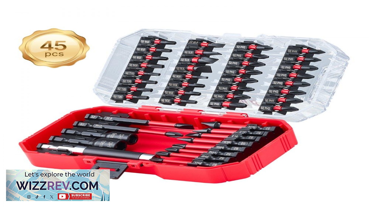 Thumbnail for VEVOR Screwdriving Bit Set  45 Piece S2 Steel Bits