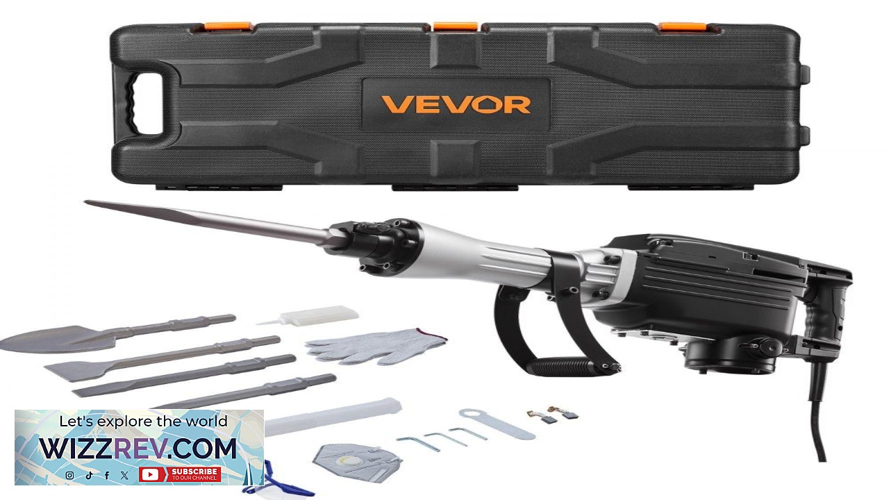 Thumbnail for VEVOR Electric Hammer Jack  2800 W 1200 BPM Breaker
