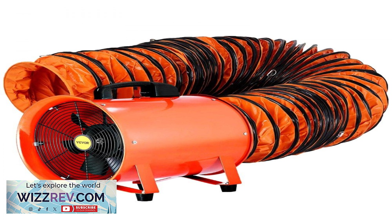 Thumbnail for VEVOR 12 Inch(5m) Extractor Fan Blower Portable 5m High Rotation Exhaust