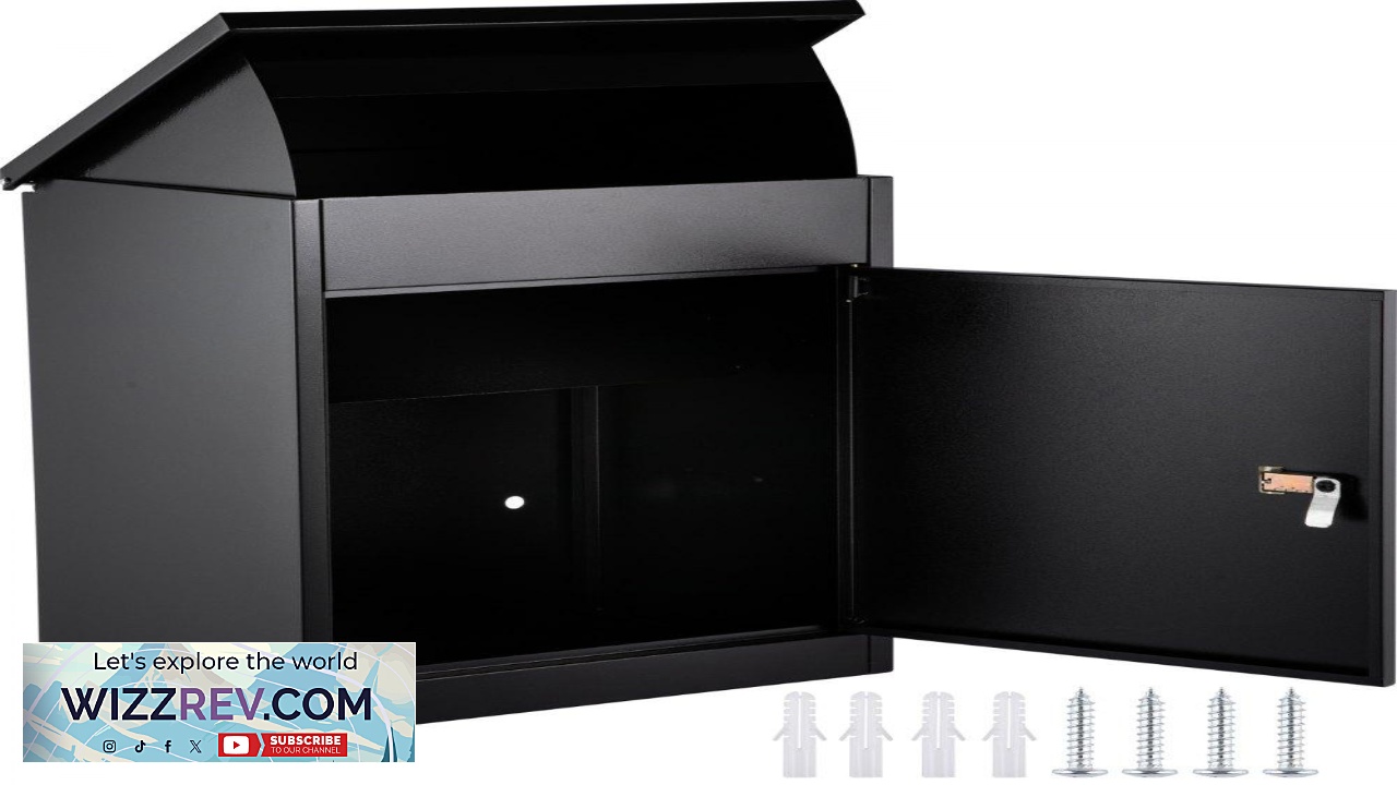 Thumbnail for VEVOR Parcel Drop Box Package Mailbox Porch Express with Lockable Storage Black