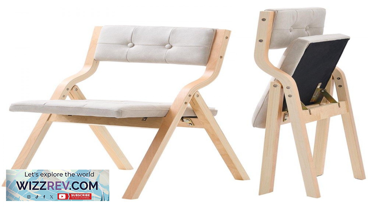 Thumbnail for VEVOR Wooden Folding Chairs with Cushion  ZD 2501 2 Pcs