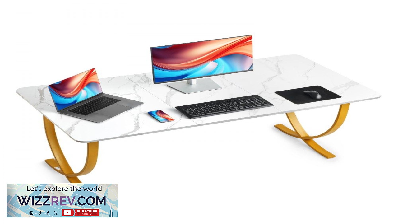 Thumbnail for VEVOR Executive Desk 63" W x 31.5" D Large Office Desk Modern