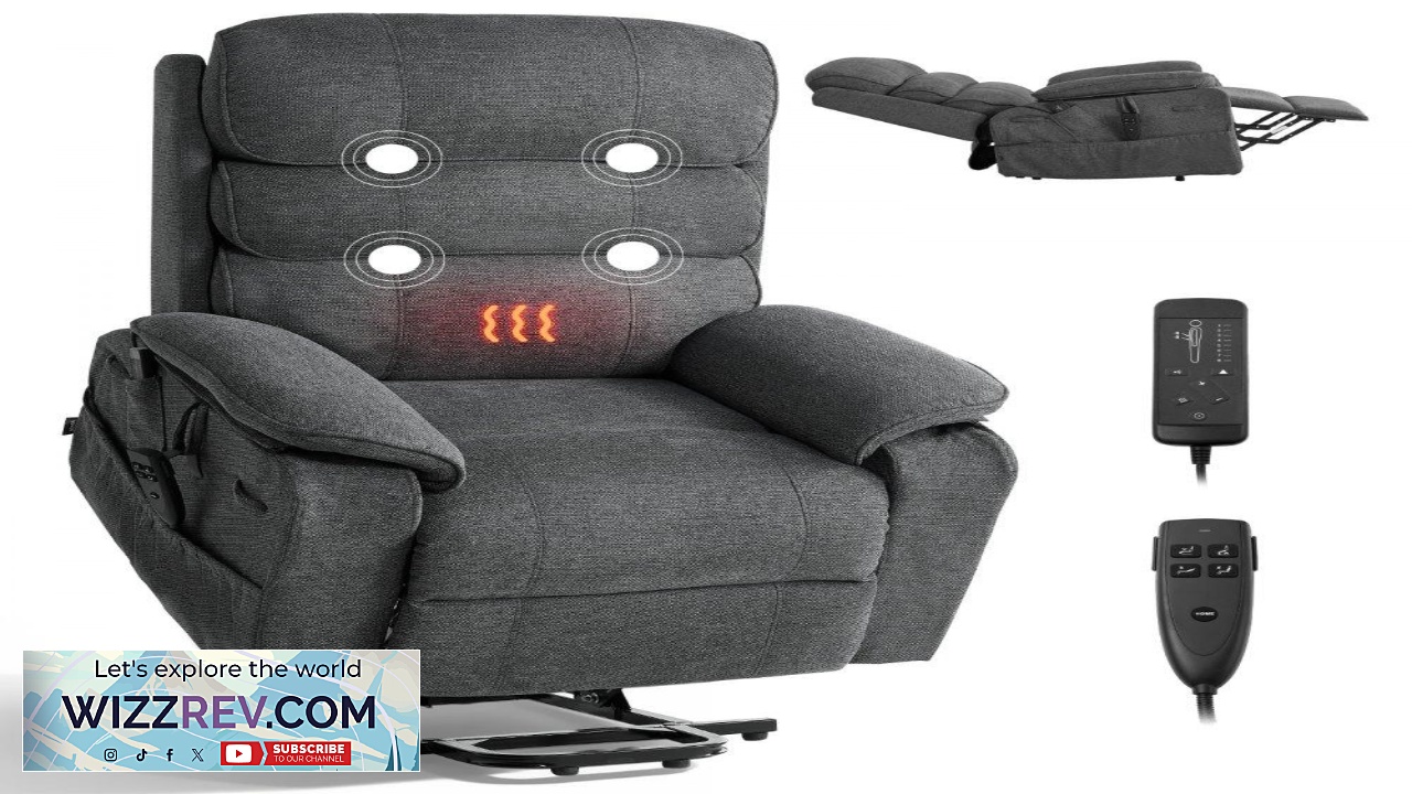 Thumbnail for VEVOR Power Lift Recliner Chair Dual Motor Medium Lift Chair with Heat