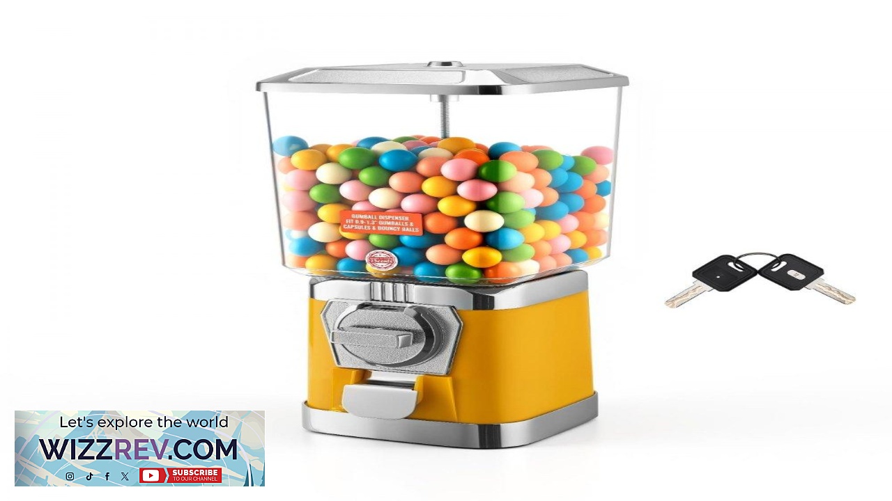 Thumbnail for VEVOR Gumball Machine for Kids 17"H Home Candy Vending Machine PC Gumball