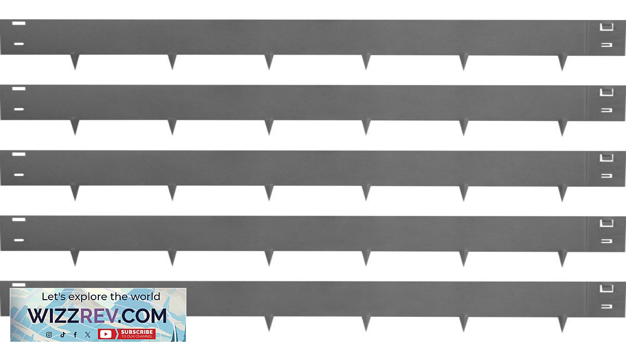 Thumbnail for VEVOR Steel Lawn Edging 5PCS Metal Landscape Edging 5"x39" Garden Edging Border