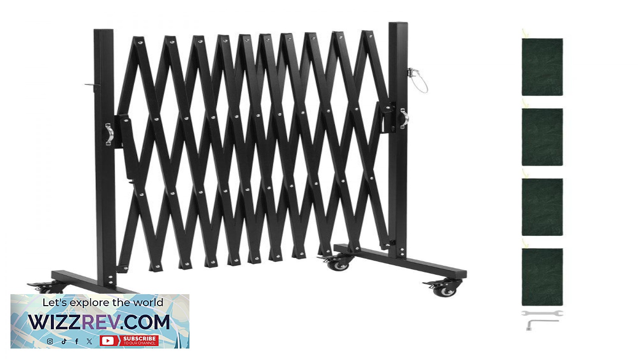 Thumbnail for VEVOR Expandable Barricade 11FT Expandable Safety Barrier Flexible Mobile Barricade