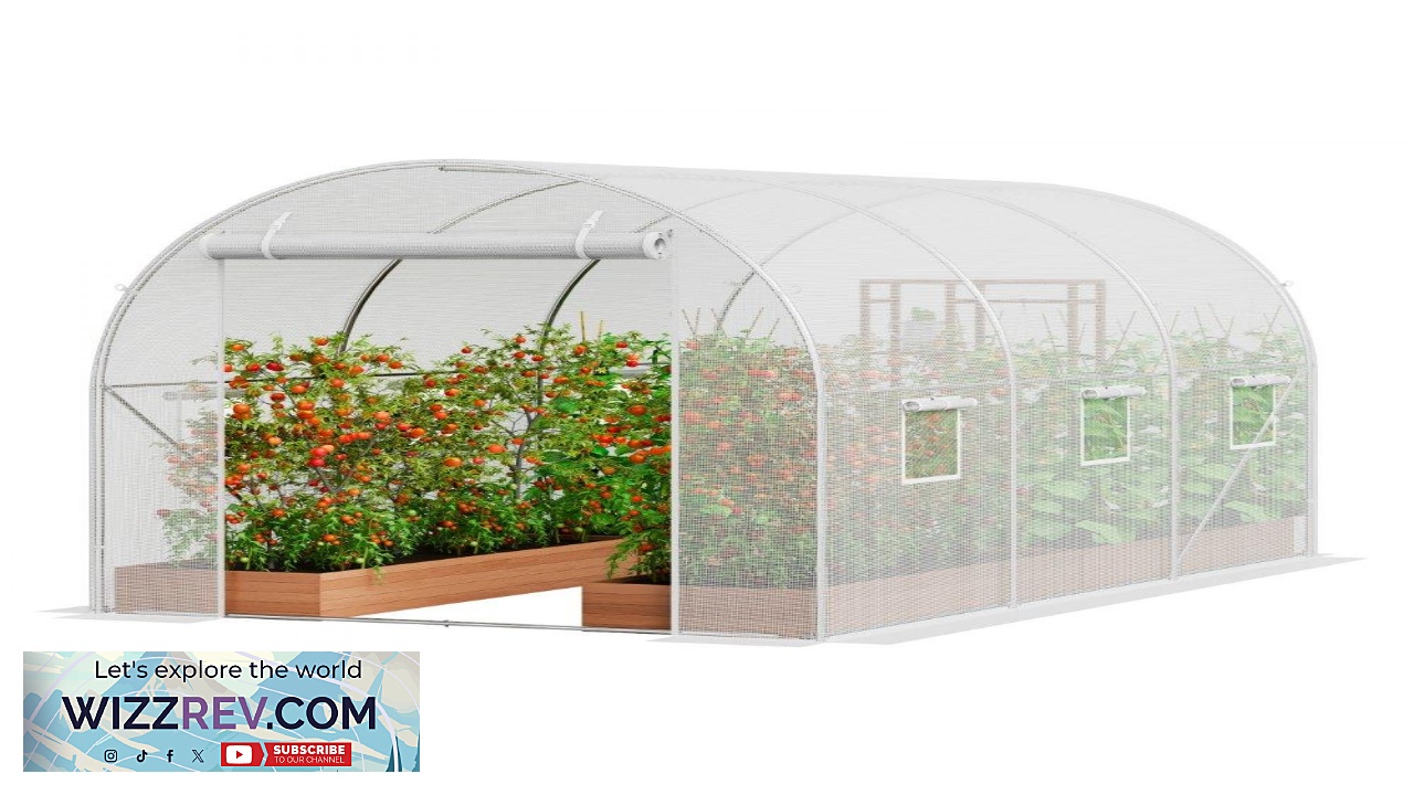 Thumbnail for VEVOR Hoop House Greenhouse  9.58x6.43x6.23ft 6 windows