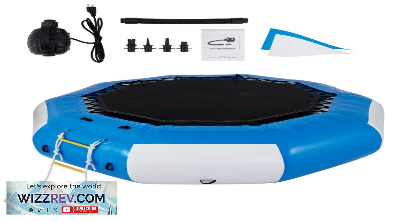Thumbnail for 10Ft Diameter Inflatable Water Trampoline Bounce Swim Platform Lake Toy VEVOR US