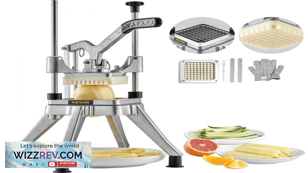 Thumbnail for VEVOR Commercial Vegetable Fruit Chopper 3 8 Blade Heavy Duty Professional Food Dicer