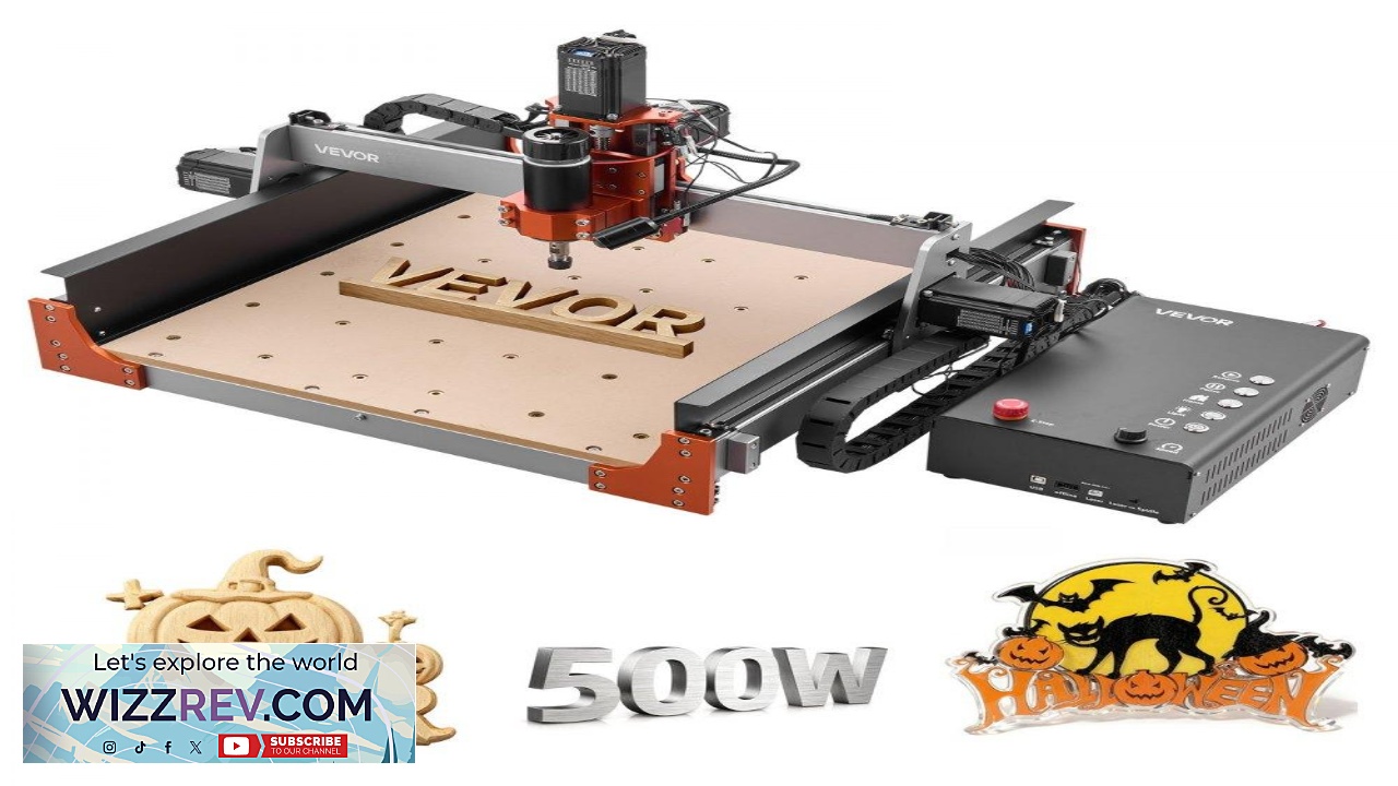 Thumbnail for VEVOR CNC Router Machine 500W Spindle 3 Axis Wood Engraving Milling Machine
