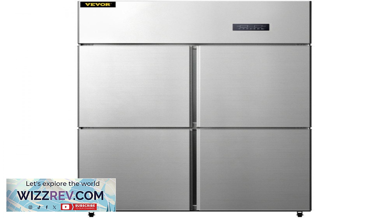 Thumbnail for VEVOR Commercial Refrigerator 27.5 Cu.Ft Upright Refrigerator 48" Side by Side Freezer