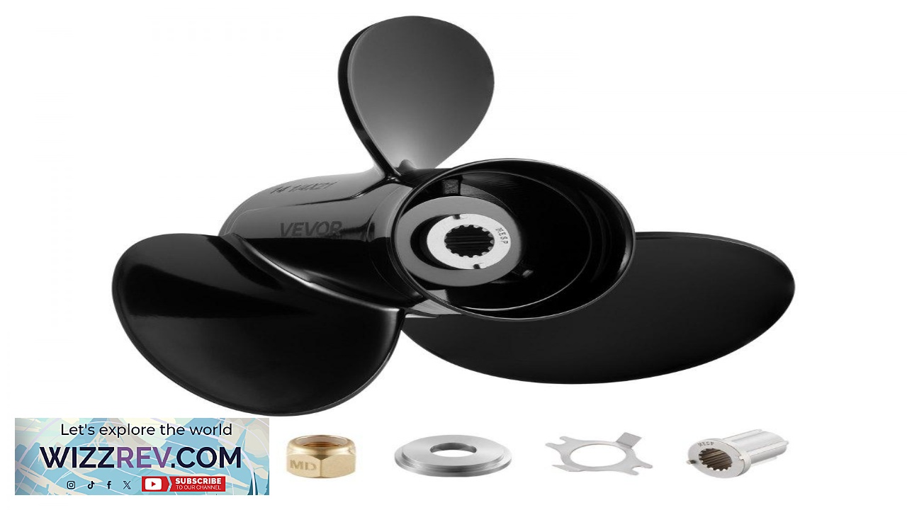 Thumbnail for VEVOR Outboard Propeller Upgrade OEM 15 Spline Tooth Aluminum Outboard Boat Propeller