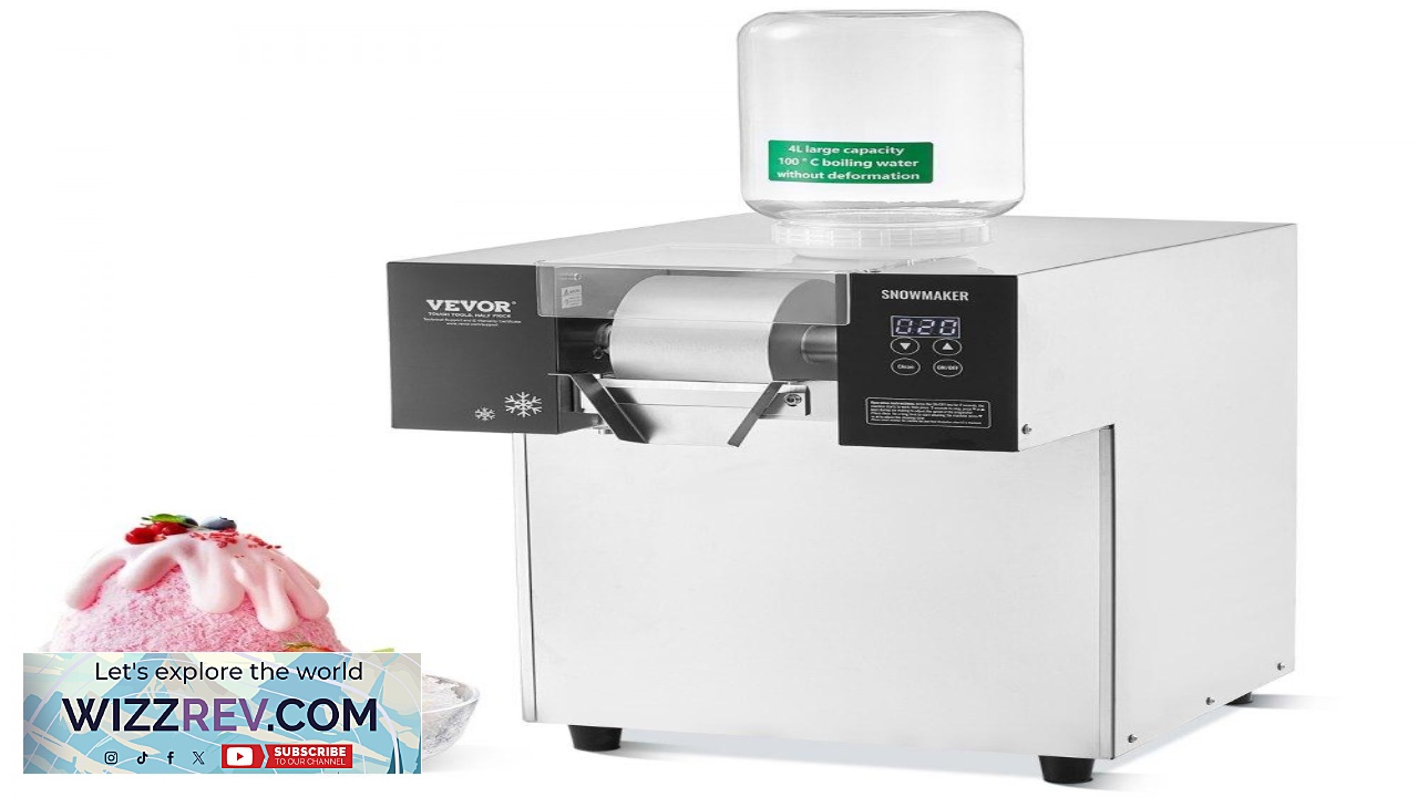 Thumbnail for VEVOR Snowflake Ice Cream Machine  385 lbs 24hr 800W Motor
