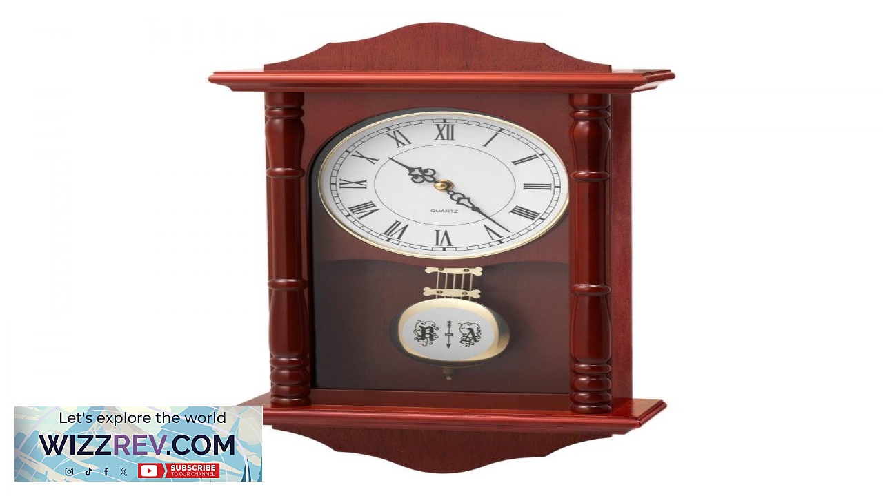Thumbnail for VEVOR Vintage Pendulum Wall Clock  18 in Cherry Wood Clock