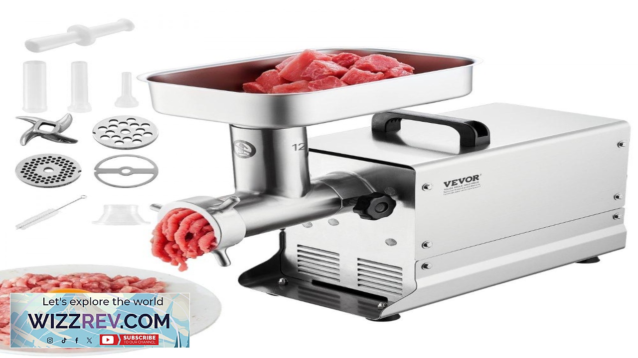Thumbnail for VEVOR Electric Commercial Meat Grinder 11 Lbs Min Power