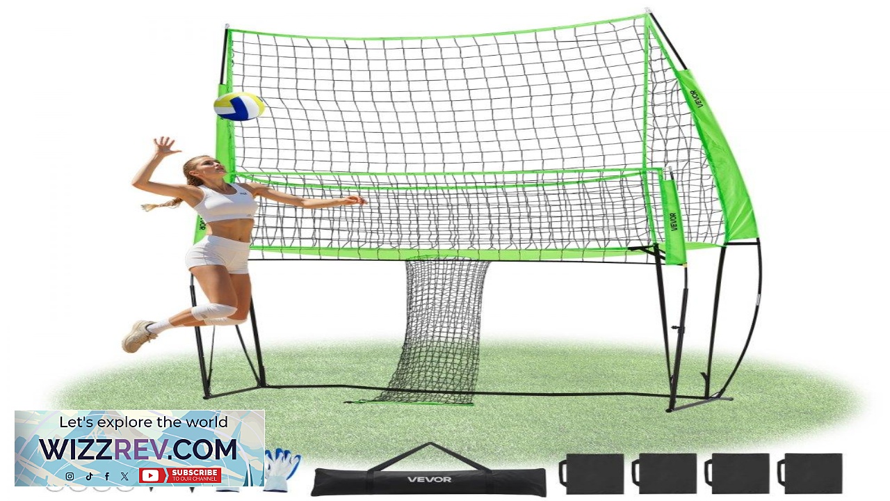 Thumbnail for VEVOR Adjustable Volleyball Net  Rust Resistant Frame