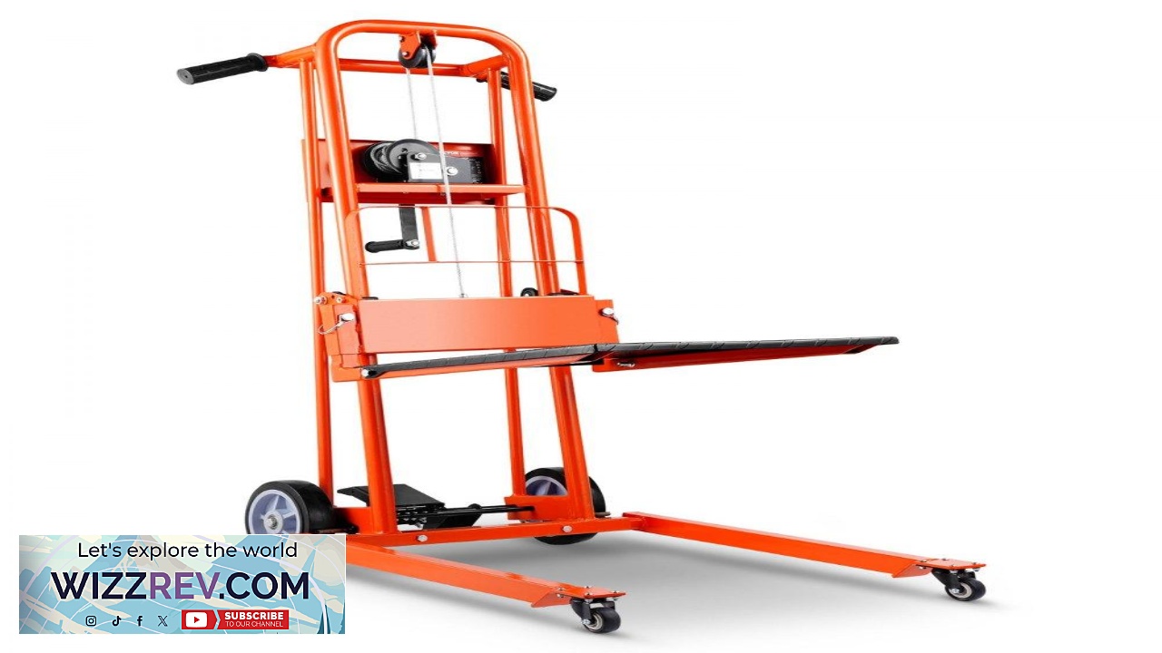 Thumbnail for VEVOR Material Lift Winch Stacker 330 Lbs 42.9 In Lift