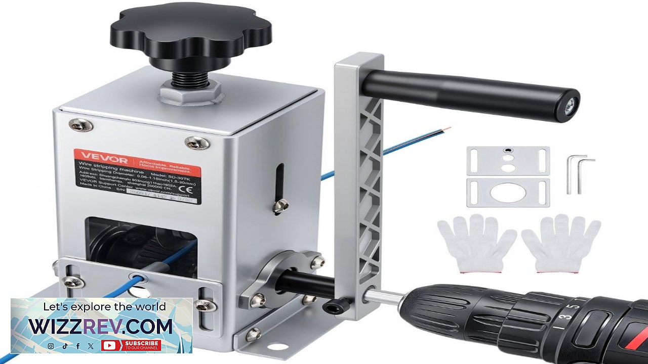Thumbnail for VEVOR Manual Wire Stripper Machine 0.06 1.18 in Copper Cable Stripper Tool Hand