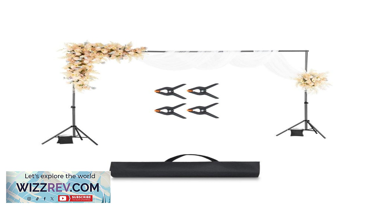 Thumbnail for VEVOR Backdrop Stand for Decoration 6.510 ft & Adjustable