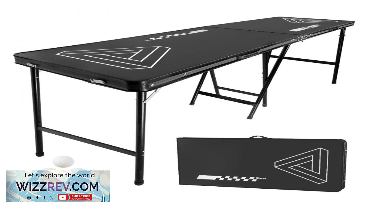 Thumbnail for VEVOR Portable Beer Pong Table  8ft 36 inch 6 Balls