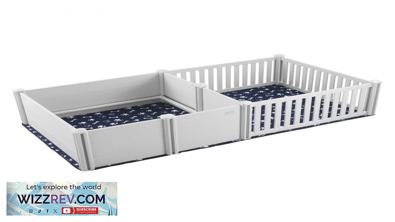 Thumbnail for VEVOR Whelping Box and Playpen 93.3 x 48.4 x 18.1 Inch