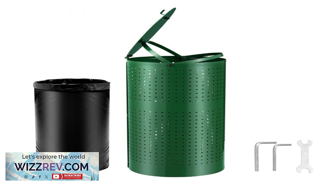 Thumbnail for VEVOR Dog Poop Bucket with Lid  50 Liner Bags 11.5 Gallons