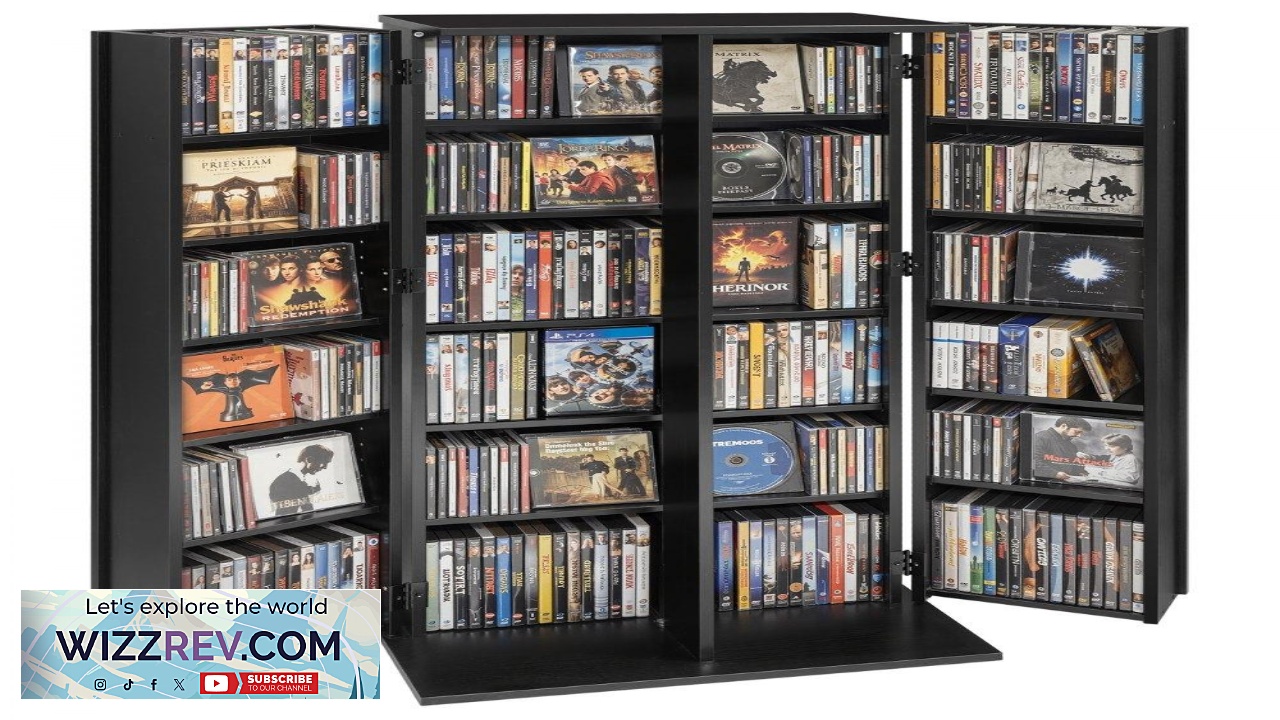 Thumbnail for VEVOR Media Storage Cabinet 6 Tier DVD Shelf Organizer 24.02 x 14.49 x