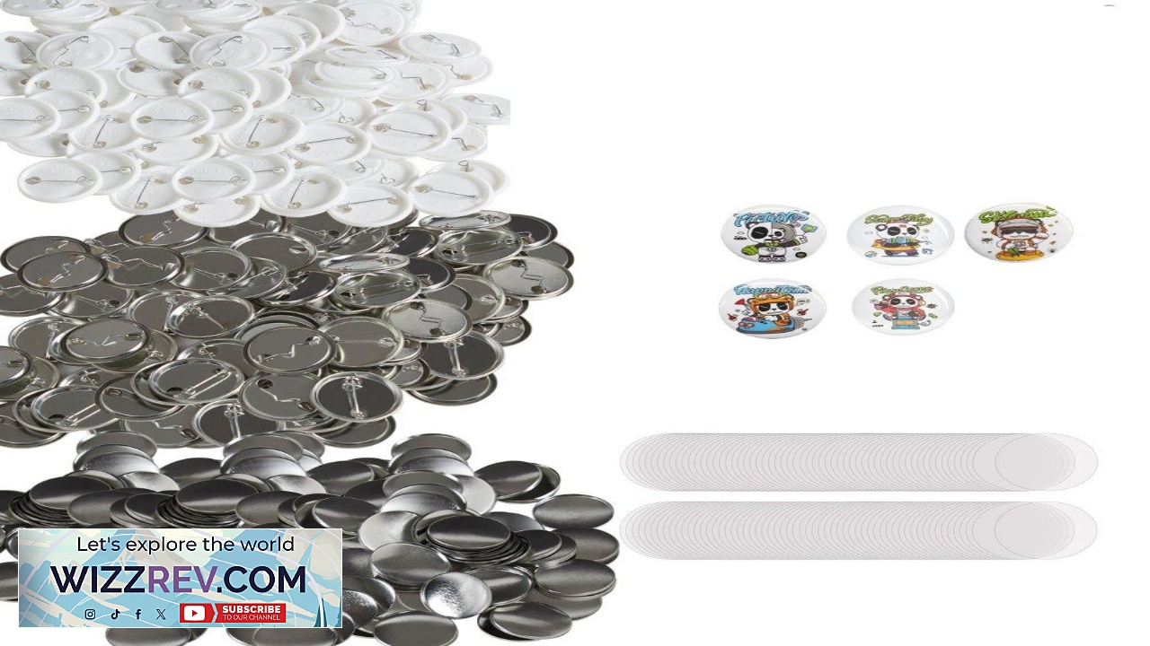 Thumbnail for VEVOR 500 Sets 1.25 inch 32mm Pin Back Button Parts DIY Round