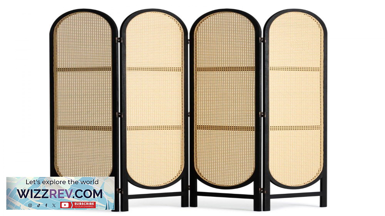 Thumbnail for VEVOR 4 Panel Room Divider Hand Woven Rattan Folding Privacy Screens with Hinges