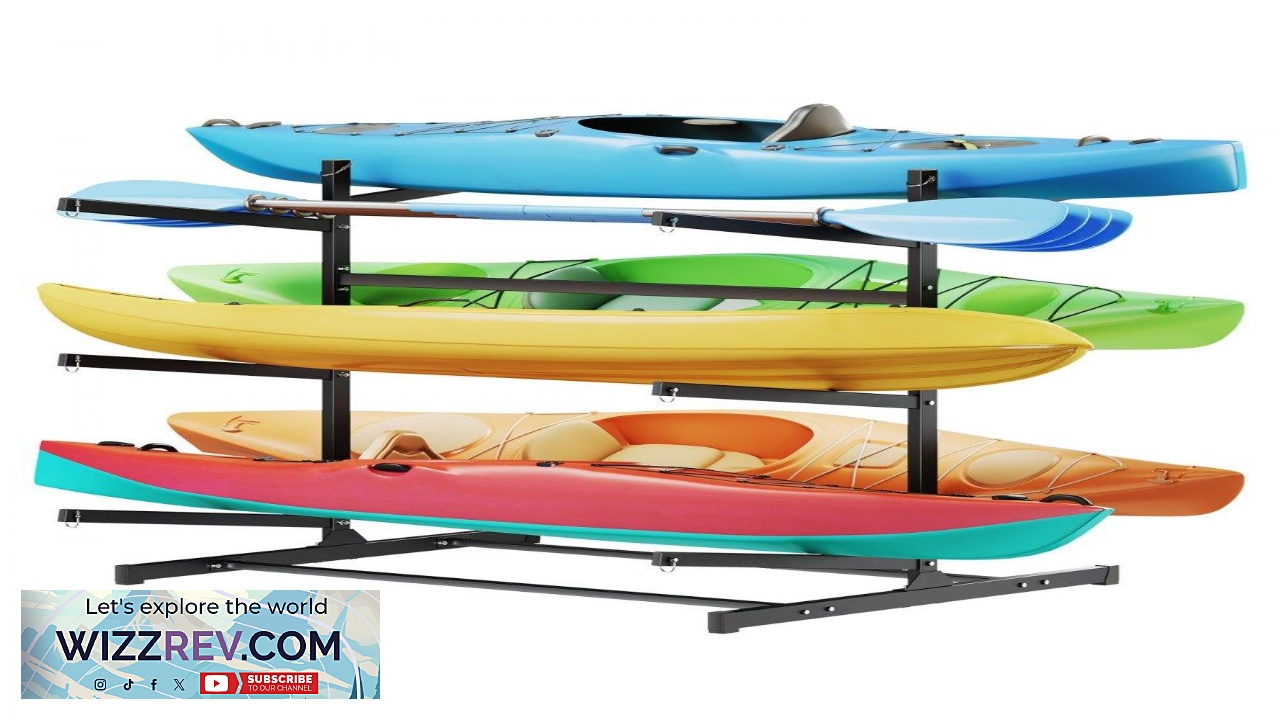 Thumbnail for VEVOR Kayak Storage Rack for 6 Kayaks Holds 400 lbs Heavy Duty