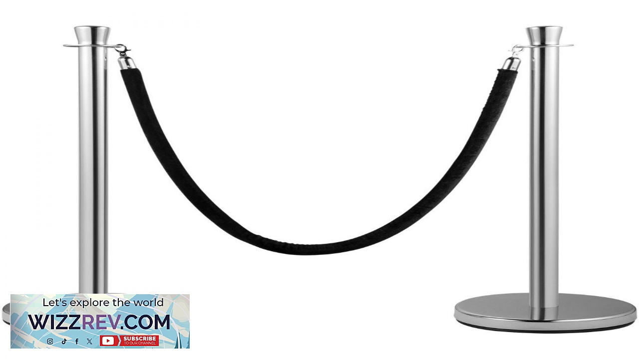 Thumbnail for VEVOR Crowd Control Stanchion Set of 2 Pieces Stanchion Set Stanchion Set