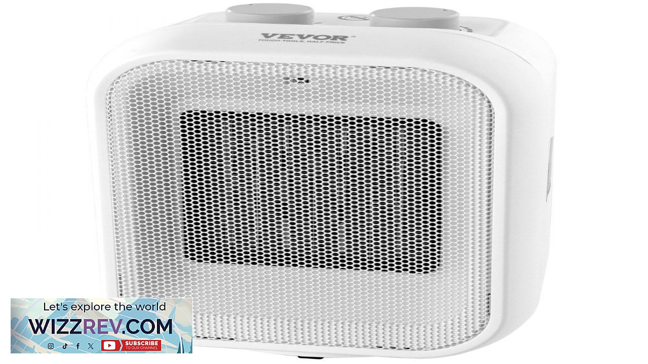 Thumbnail for VEVOR Portable Electric Space Heater with Thermostat 1000W 1500W 2 Level Adjustable Quiet