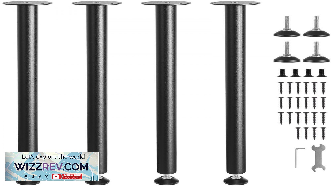 Thumbnail for VEVOR 30 Inch Adjustable Desk Legs Reinforced Steel Office Table Furniture legs
