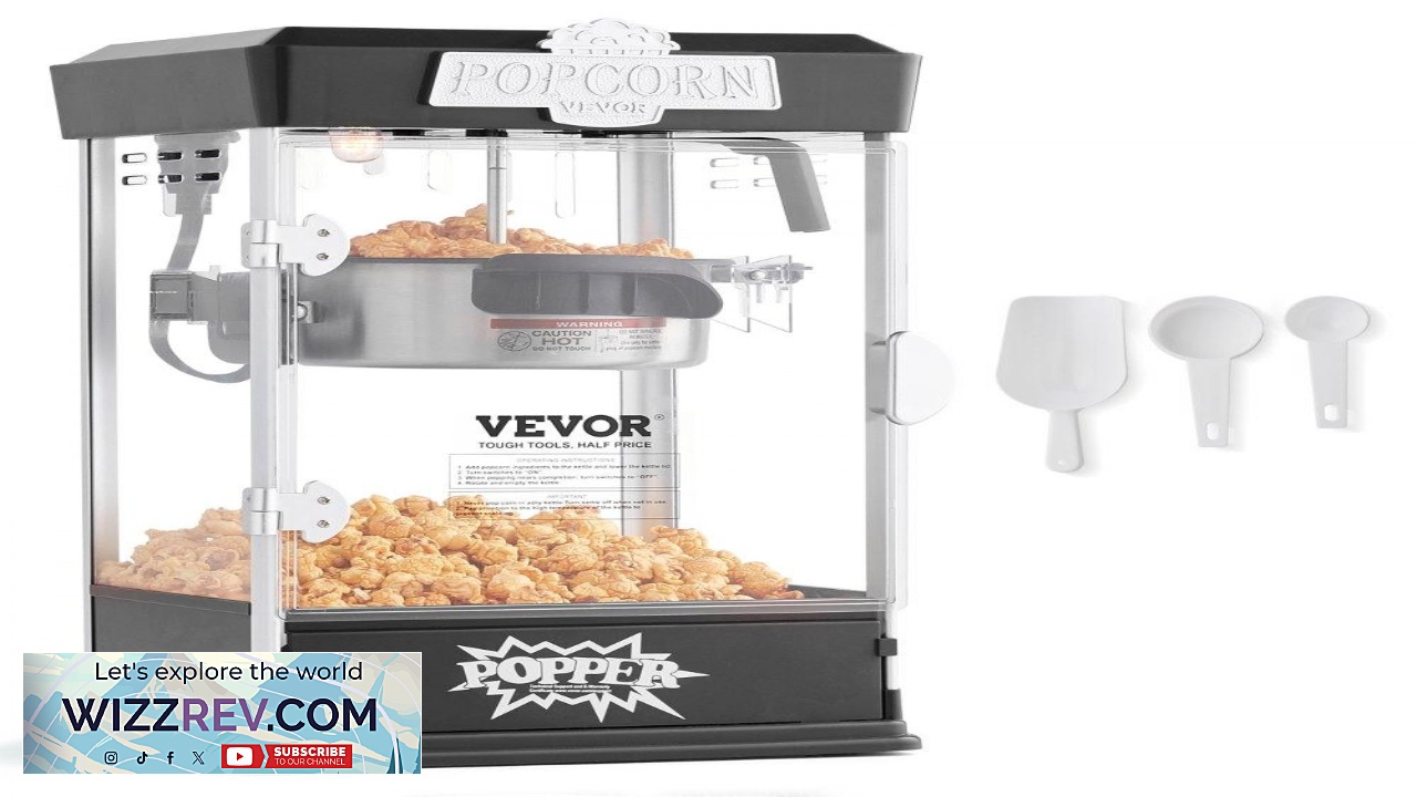 Thumbnail for VEVOR Popcorn Maker Machine  480W 1.5 Gallon per Batch